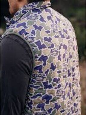 LSU Purple and Olive Camouflage Quilted Vest